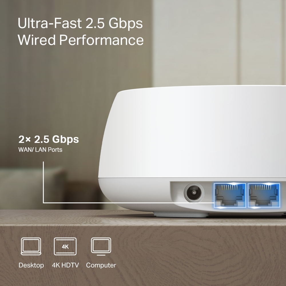 TP-LINK BE3600 Whole Home Mesh WiFi 7 System Deco BE25, 3