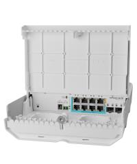 MIKROTIK outdoor reverse PoE switch with Gigabit Ethernet and 10G SFP+ ports, netPower Lite 7R (CSS610-1Gi-7R-2S+OUT)