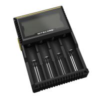 NITECORE 4 Bay 0.5A NiMH/NiCd, Li-ion, IMR, LiFePo4 Inteligent USB Battery Charger D4 (NC-D4EU)