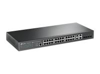 TP-LINK JetStream 24-Port 10/100Mbps + 4-Port Gigabit L2 Managed Switch (T2500-28TC)