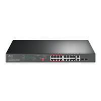 TP-LINK 16-Port 10/100Mbps + 2-Port Gigabit Unmanaged PoE Switch (TL-SL1218MP)