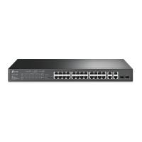 TP-LINK JetStream 24-Port 10/100Mbps + 4-Port Gigabit Smart Switch with 24-Port PoE+ (TL-SL2428P)